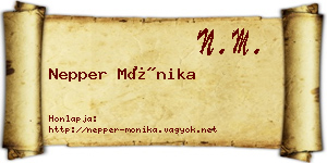 Nepper Mónika névjegykártya